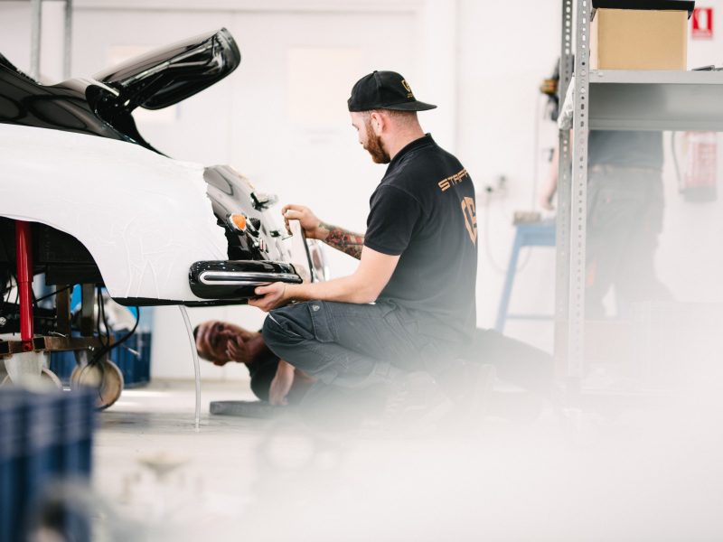 Lackierung eines Porsche