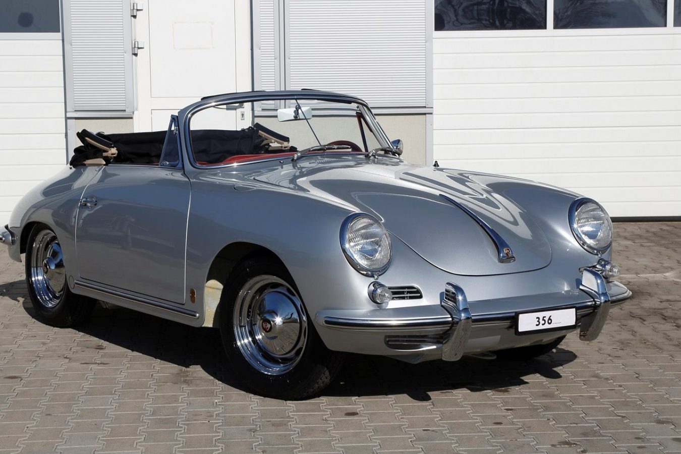 Porsche 356 BT6 Cabrio in Silber von vorne